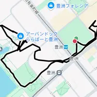 豊洲駅 - 豊洲公園 - 春海橋公園 - ららぽーと豊洲 -...