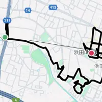 高井戸駅 - 三井の森公園 - 柏の宮公園 - 浜田山駅