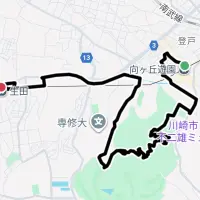 向ヶ丘遊園駅 - 生田緑地 - 川崎市立日本民家園 - 生...