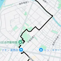 西葛西駅 - 江戸川区自然動物園 - 平成庭園 - 船堀駅