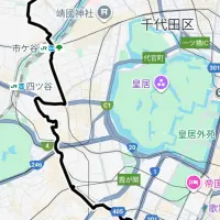 新橋駅 - 清水谷公園 - 牛込神楽坂駅